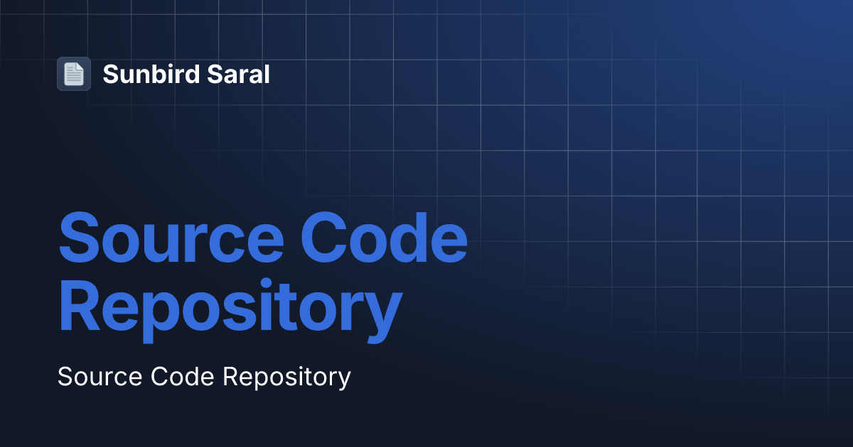Source Code Repository | Sunbird Saral